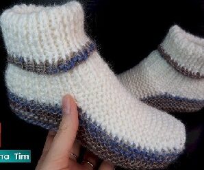 Aprende a tejer pantuflas babuchas a dos agujas
