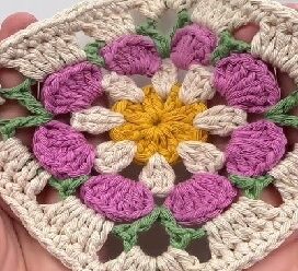 Aprende a tejer hermoso cuadrito crochet