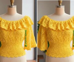 Aprende a tejer linda blusa con mangas