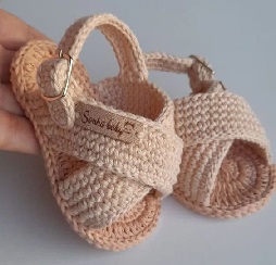 Como tejer sandalias para bebe
