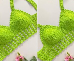 Aprende a tejer hermoso top sujetador a crochet