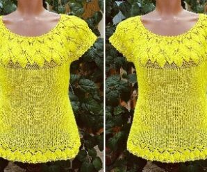 Aprende a tejer linda blusa a dos agujas