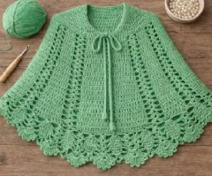 Como tejer hermosa capa de crochet