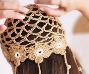 Mira y aprende a tejer hermoso gorro.