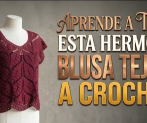 Aprende a tejer hermosa blusa.