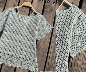 Aprende a tejer elegante blusa.