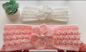 Cómo tejer patrón para fácil diadema a crochet.