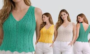 Cómo tejer blusa chaleco para verano.