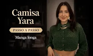 Cómo tejer una elegante camisa de ganchillo manga larga.
