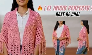Aprende a tejer el inicio perfecto para un chal a crochet.