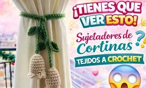 Aprende a tejer esta genial idea para las cortinas del hogar.