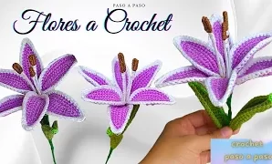 Cómo tejer unos hermosos lirios tejidos a crochet.