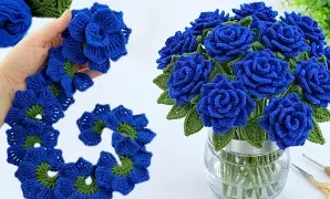 Cómo tejer hermosas flores de ganchillo.