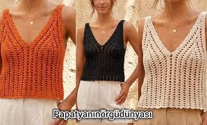 Cómo tejer fácil patrón de blusa de ganchillo.
