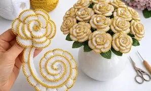 Cómo tejer hermosas flores de ganchillo.