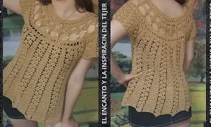 Cómo tejer bonita blusa sin costuras a crochet.