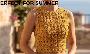 Aprende a tejer un precioso patrón de ganchillo para blusas y tops cortos.