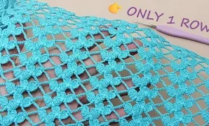 Aprende a tejer fácil patrón de ganchillo de una fila.