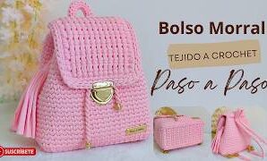 Cómo tejer un práctico bolso morral a crochet.