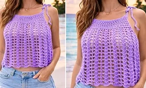 Aprende a tejer una fácil y cómoda blusa a crochet.