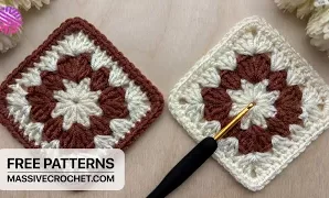Aprende a tejer un cuadrado de abuela super fácil y bonito.