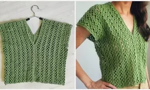 Cómo tejer sencillo patrón para elegante top.