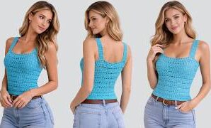Cómo tejer un top corto con estilo de camiseta.