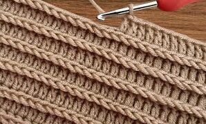 Cómo tejer patrón fácil para bufanda de hombre a crochet.