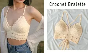 Cómo tejer un fácil top o bralette de ganchillo.