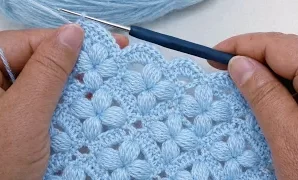 Como tejer este punto de flor de ganchillo fácil y bonito.