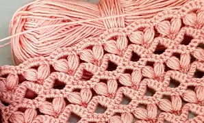 Aprende a tejer elegante patrón de ganchillo.