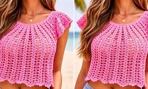 Aprende a tejer blusa única para el verano.