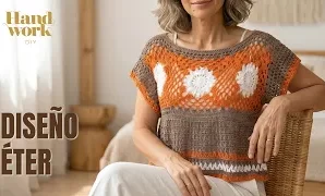 Cómo tejer blusa a crochet con restos de hilo.