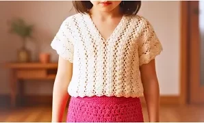 Aprende a tejer camiseta de flores a crochet.