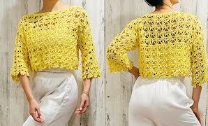 Cómo tejer preciosa blusa calada a crochet.