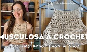 Cómo tejer musculosa tejida a crochet sin costuras.