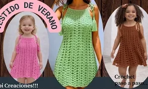 Aprende a tejer vestido calado de verano a crochet.