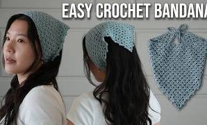 Aprende a tejer fácil y sencilla bandana o pañuelo a crochet.