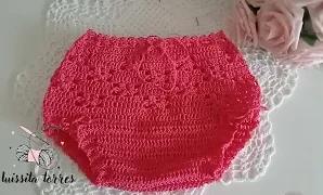 Cómo tejer un fácil y rápido patrón para Blumer de bebé.