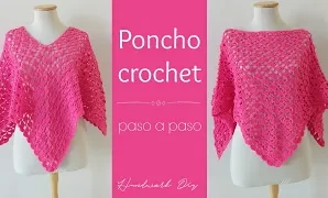 Aprende a tejer un lindo poncho a crochet.