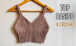 Aprende a tejer top básico a crochet.