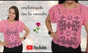 Cómo tejer la puntada más bonita para blusa a crochet.