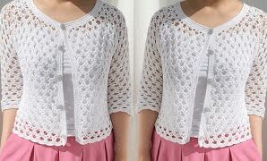 Aprende a tejer un hermoso patrón de cárdigan a crochet.