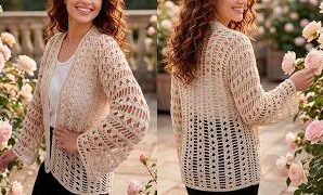 Cómo tejer fácil y elegante chaqueta cárdigan.