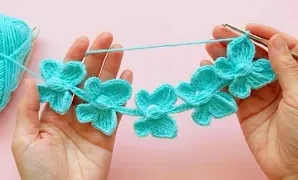 Cómo tejer cordón de mariposas a crochet.