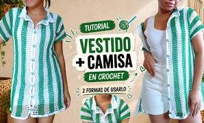 Aprende a tejer un versátil vestido-camisa.