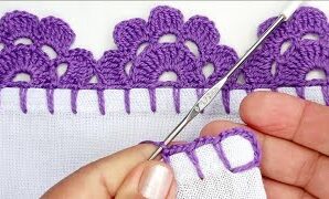 Aprende a tejer hermosa puntilla a crochet.