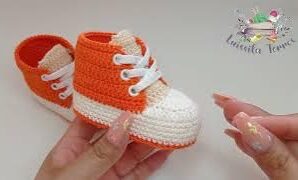 Cómo tejer un fácil y rápido zapatito de niño a crochet.