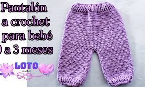 Aprende a tejer pantalón para bebé a crochet.