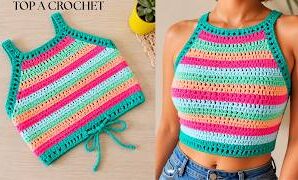 Aprende a tejer un top – blusa a crochet.